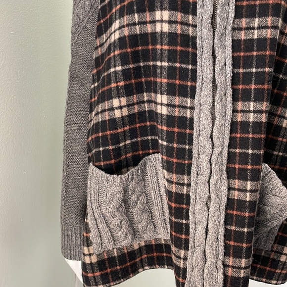 ANTHROPOLOGIE Moth Derry Plaid Flannel Sweater Jacket - Picture 6 of 11